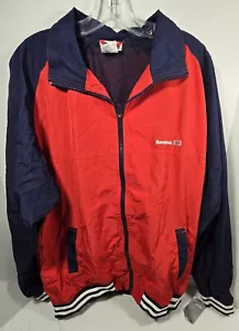 VINTAGE Reebok Full Zip Men's Medium Weight Training Track Jacket Med Red NWT - Picture 1 of 13