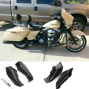 Sand Camo Denim Mid Frame Air Deflectors Heat Shield Trim Covers For Harley 09+ - Picture 1 of 10