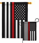 Thin Red Line Garden Flag Service Armed Forces Decorative Gift Yard House Banner