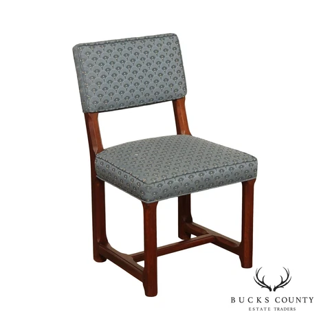 Kittinger Vintage Walnut Custom Upholstered Vanity Side Chair Cover