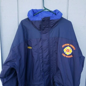 Vintage WearGuard Firefighter Jackson County Fire Rescue Rain Jacket Xl - Picture 1 of 9