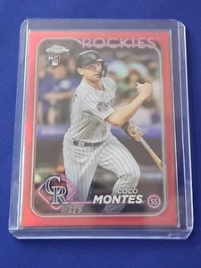 Coco Montes RC 2024 Topps Chrome - True Red Refractor 3/5 #182  - Picture 1 of 2