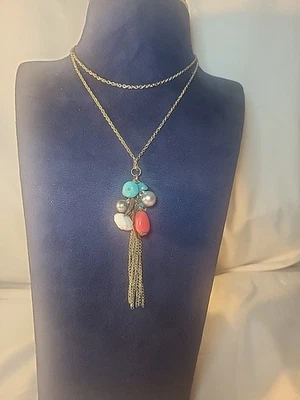 Collar colgante borla estilo suroeste vintage sin marca 40" Foto 1 de 4