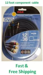New RCA 12' Component Video Cable Free Shipping - Picture 1 of 2