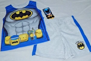 Batman Boys Size 24 Months 2pc Outfit NEW Tank Top T-Shirt Shorts Justice League - Picture 1 of 11