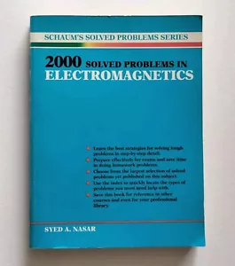 2000 Solved Problems in Electromagnetics Schaum's Solved Problems Syed A. Nasar - Picture 1 of 15