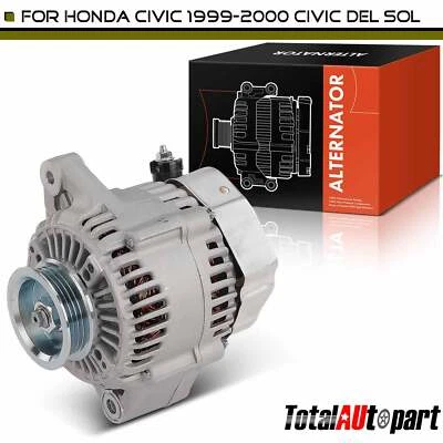Alternador para Honda Civic 1999-2000 Civic del Sol 80 Amp 12V CW polea de 4 ranuras Foto 1 de 4