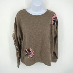 Sudadera Vintage America Mujer Bordada con Volantes M Nueva con Etiquetas $69.50 - Imagen 1 de 6