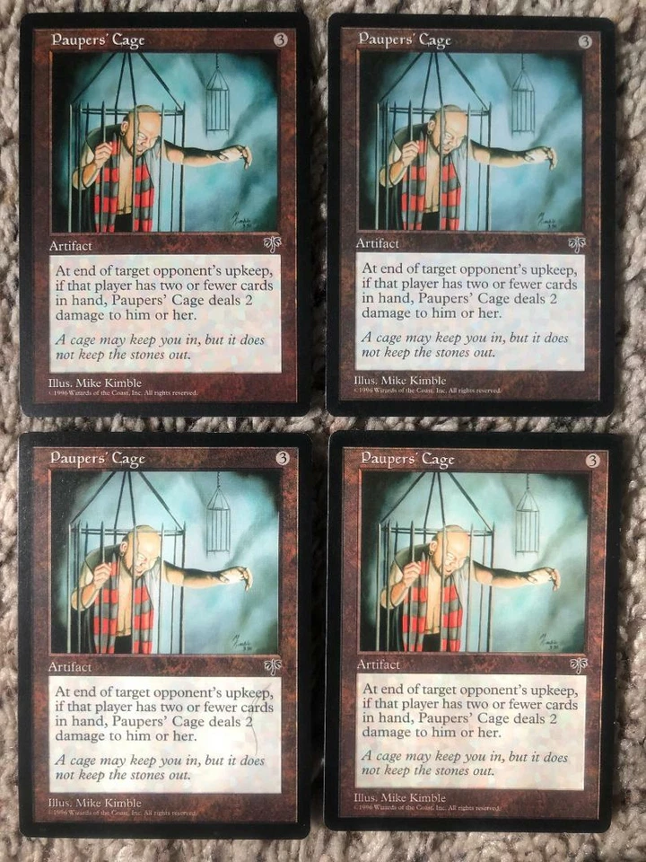 MTG- Pauper's Cage x4 - Mirage - Reserved List - Image 1 of 1