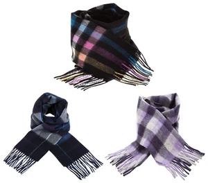 EDINBURGH Lambswool Oversized Mixed & Big Check Tartan Scarf 64" x 10" MRP£24.99 - Picture 1 of 8
