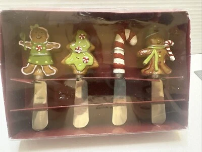 St. Nicholas Square Gingerbread Boxed Set of 4 Spreaders, Holiday, Christmas - Image 1 of 4