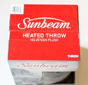 Sunbeam Velvet Soft Plush Electric Heated Throw Blanket Size: 50 x 60 3 Heat Set