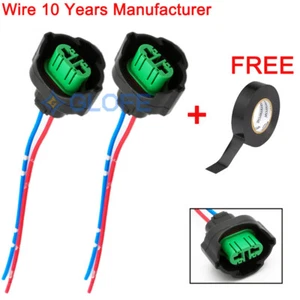 H11 Wire Pigtail Female C 2X Harness Head Light Low Beam Bulb Plug Replacement - Picture 1 of 10