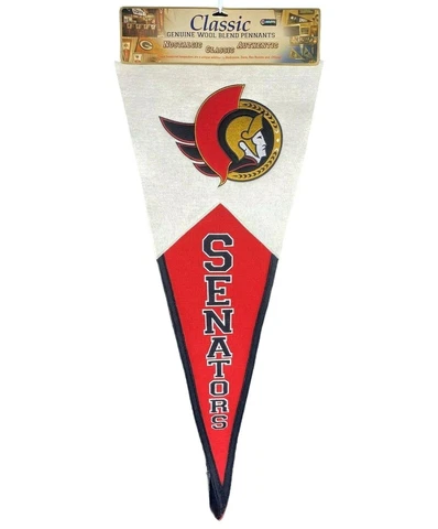 NHL Ottawa Senators Team Logo Classic Wool Blend Pennant 17x40 Winning Streak Cover