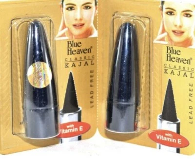 2 Piezas Azul Cielo INDIO NEGRO Kajal Larga Duración Resistente al Agua/DANZA DEL VIENTRE Foto 1 de 4