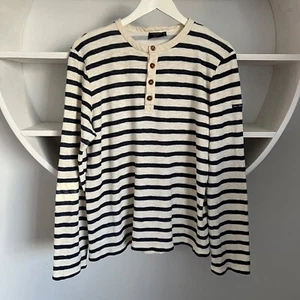 Men's SAINT JAMES Vintage Stripped Long Sleeve Size M-L - Picture 1 of 7