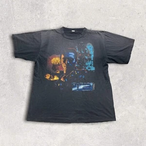 VTG Terminator 2  Shirt Mens XL Black Faded Movie Promo - Picture 1 of 6