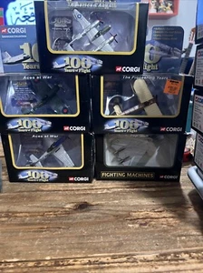 Corgi 100 Years Of Flight Aces Top Gun And American Aces Lot Of 5 - Picture 1 of 6