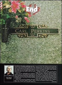 Carl Perkins 1932-1998 tumba tributo muerte original página completa artículo impreso - Imagen 1 de 3