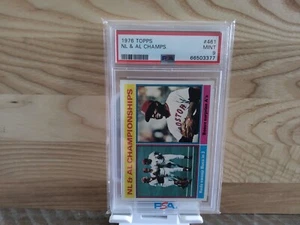 1976 Topps #461  NL & AL Champs PSA 9 - Picture 1 of 2