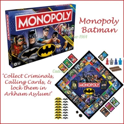 Hasbro Monopoly Batman DC Characters Board Game Family Games NEW - Image 1 of 4