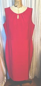 Jones Studio Womens Deep Rose Pink Sleeveless Dress Sz 16 Pre-owned  - Picture 1 of 11