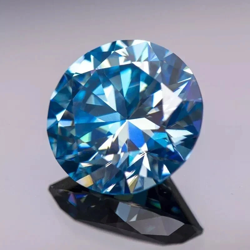 5 CT Natural Blue Diamond Round Cut VVS1 D Grade IDGL Certified 1 Free Gift - Image 1 of 4