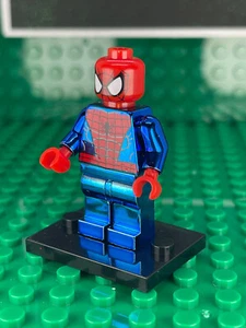 *RARE* CUSTOM CHROMED OUT PAD PRINTED LEGO SPIDER-MAN Brick/Block Minifigure - Picture 1 of 12
