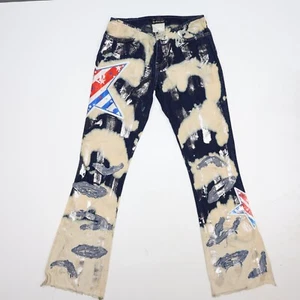 Vintage BEBE Women's Size 4 Jeans All American Made in USA American Flag Stars - Picture 1 of 11