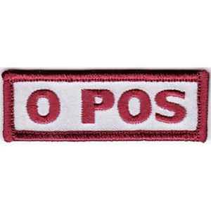 Blood Type O Positive Desert Version A Patch Hook And Loop - Picture 1 of 6