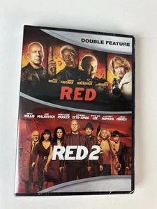 RED 1 and 2 DVD Double Feature Bruce Willis John Malkovich Morgan New Sealed - Picture 1 of 18
