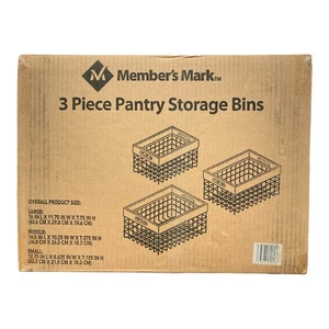 Member's Mark Cestini portaoggetti dispensa in ferro battuto, set di 3 - Foto 1 di 2