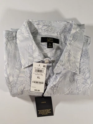 Linen XL Tropical Print Club Room Luxury Understated Hawaiian Shirt NWT - Image 1 of 4