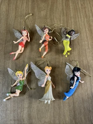 "Lote de 6 adornos de PVC Disney Tinkerbell Fairies Fairy & Friends 3,5""" Foto 1 de 4