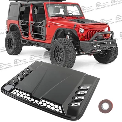Cubierta de ventilación de salida de flujo de aire para capó de auto decoración para Jeep Wrangler JK JKU TJ Foto 1 de 4
