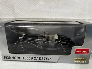 NIB Sun Star 1939 Horch 855 Roadster Convertible Black - Picture 1 of 5