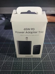 Samsung 65W PD Super Fast Power Adapter Trio 3 Ports - USB-C & USB-A - Photo 1 sur 5