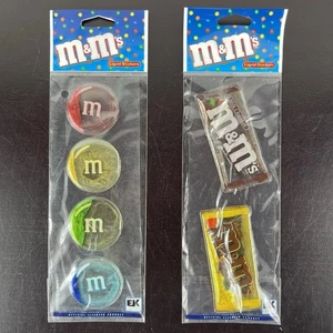 Vintage M&M's Peanut  Milk Chocolate Liquid Glitter Stickers New Unopened *Dried - Picture 1 of 2