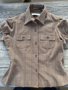 Alexane Junior Girls Button Up Shirt Sleeve Plaid Shirt Jacket - Picture 1 of 12