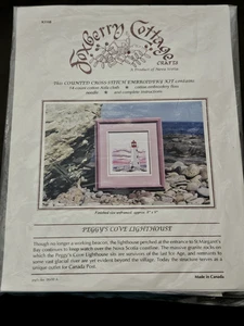 De colección Años 90 CONTADO Punto de Cruz Foxberry Cottage Crafts-Faro Peggy's Cove - Imagen 1 de 5