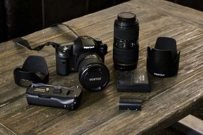 Pentax K10D 10.2MP Digital SLR Camera With Lenses, Bag, Battery Grip, And More - Image 1 of 4