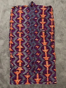 MAE OTTI afrikanischer Ankara Kaftan Dashiki Stil Tunika OS Wachsdruck geometrisch lila - Bild 1 von 7