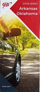 New AAA ARKANSAS - OKLAHOMA STATE ROAD MAP  Highway Tour   LATEST - Picture 1 of 1
