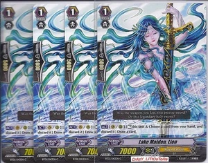 4 X CARDFIGHT VANGUARD LAKE MAIDEN, LIEN COMMON MINT BT01/043EN C - Picture 1 of 1