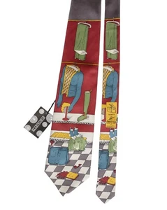 Fornasetti Vintage 100% Silk Italian Tie W/ Rare Oggetti Design - Picture 1 of 5