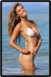 Sports Illustrated Nina Agdal On Beach Refrigerator Magnet - Picture 1 of 1