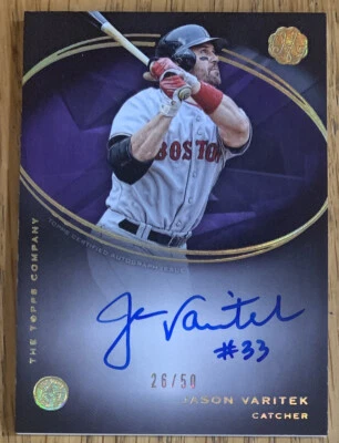 Jason VARITEK🔥2016 Topps the Mint Golden Engravings Auto #G1OA-JV 26/50 Red Sox - Image 1 of 2