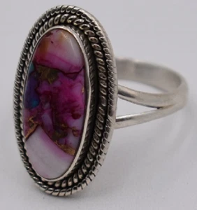 Spiny OysterTurquiose sterling silver 925 oval ring size 8.5 Excellent condition - Picture 1 of 4