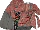Vintage Sally Browne Skirt Top 2 Piece Set Size 8 Terracotta Black Floral Boho