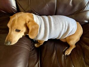 Handmade Fleece Dog Sweater For a Dachshund Girl (16-18lb)